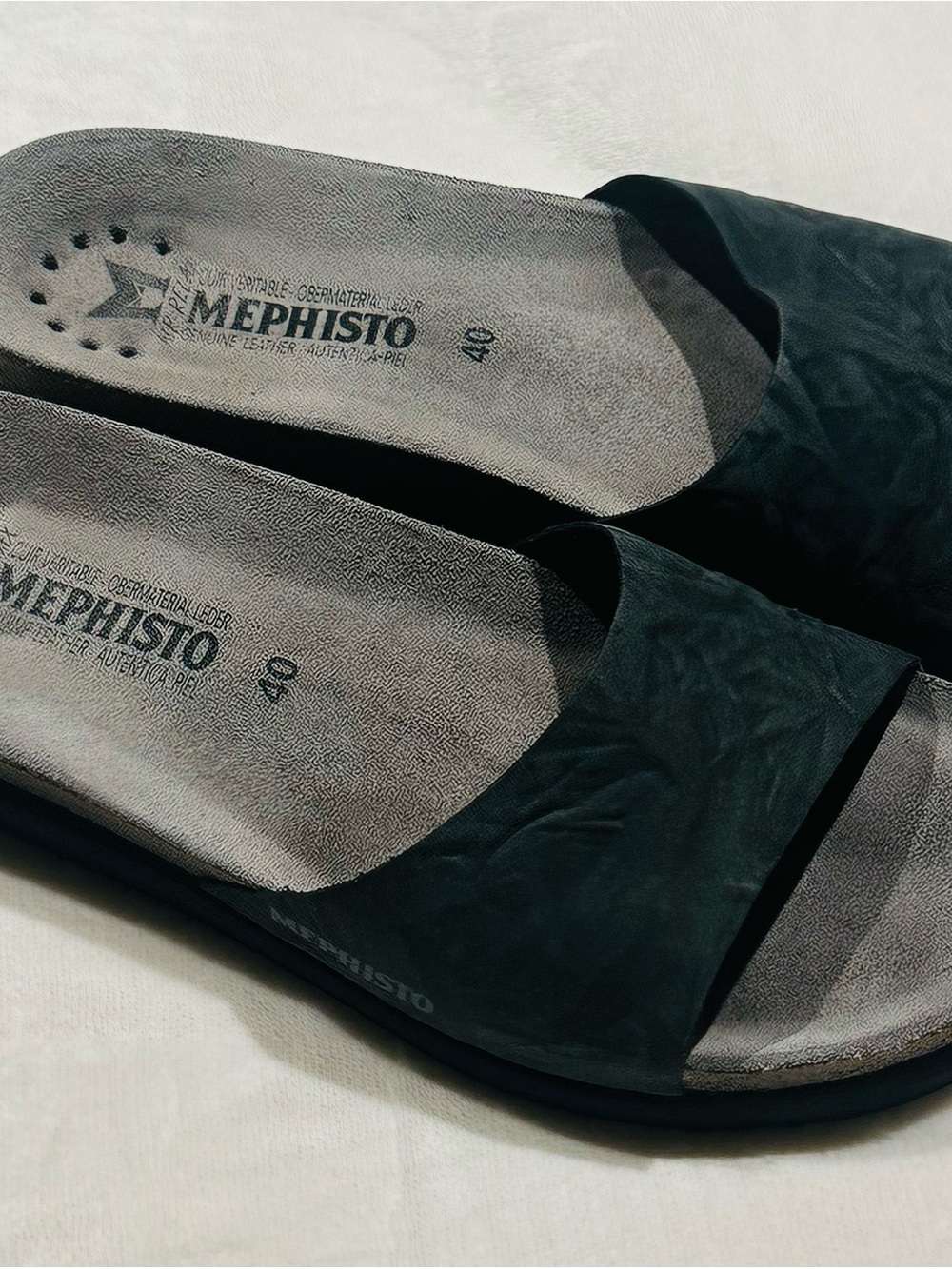 Mephisto Black Open-Toe Sandals